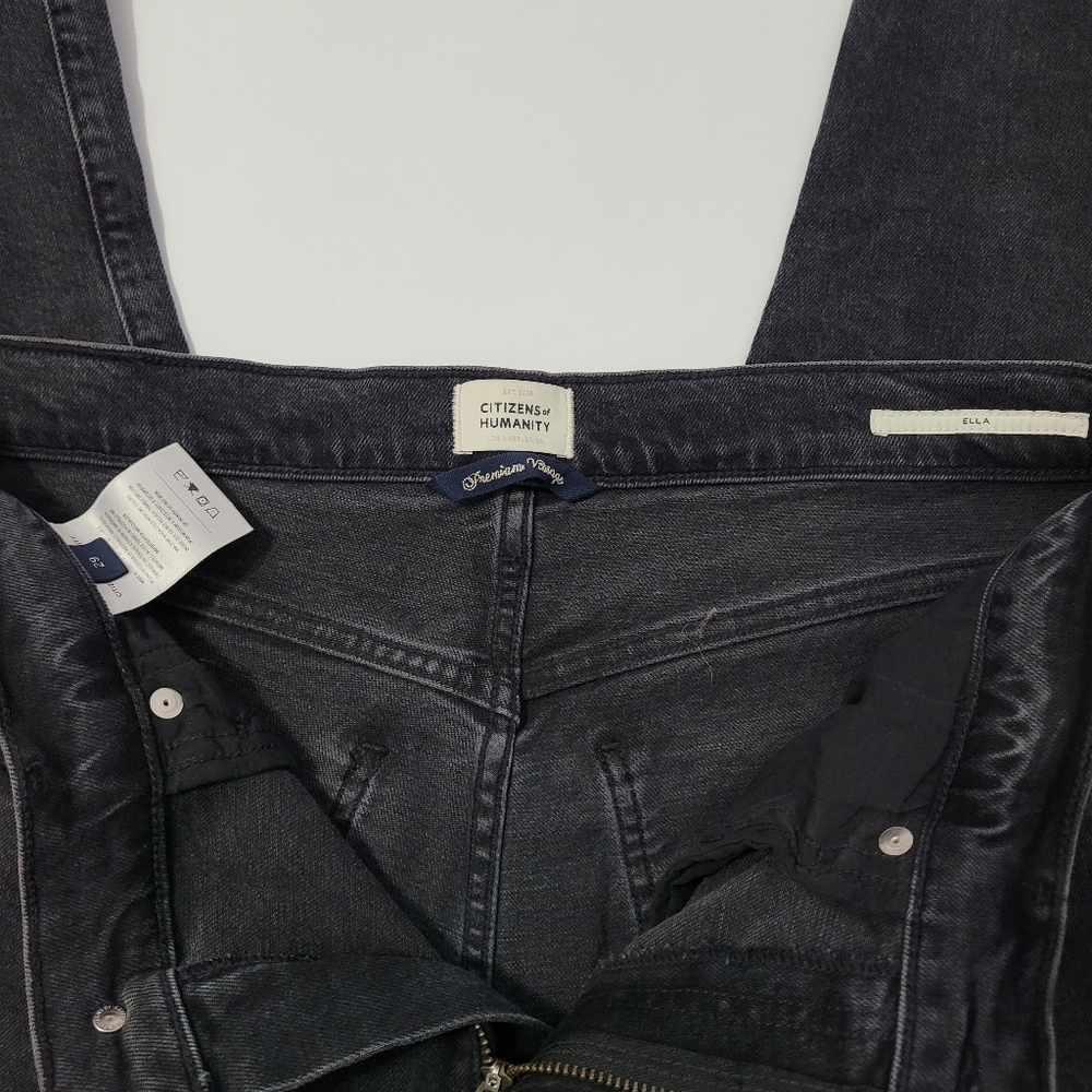 Citizens of Humanity Ella Mid Rise Slim Crop Jeans in Black Size 29 - Picture 4 of 14